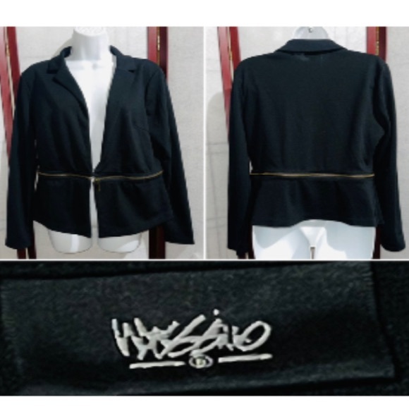 Mossimo | Black jacket with zipper belt - Picture 3 of 16